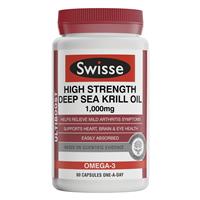 Dầu nhuyễn thể Swisse Ultiboost High Strength Deep Sea Krill Oil 1000mg 60 viên