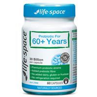 Life Space Probiotic For 60+ Years 60 Capsules - Viên uống bổ sung vi sinh cho người lớn trên 60 tuổi