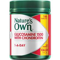 Nature's Own Glucosamine 1500 With Chondroitin 180 Tablets - Viên uống hỗ trợ bệnh xương khớp.