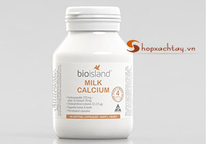 Milk Calcium Bio Island lọ 90v - Viên sữa Calxi cho bé