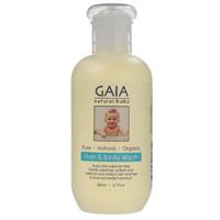 Gel tắm gội hữu cơ cho bé – GAIA Organic Natural Baby Hair & Body Wash 200ml