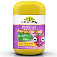 Kẹo bổ sung vitamin và rau quả tự nhiên Nature's Way Kids Smart Vita Gummies Multi Vitamin & Vegies 60 viên