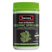 TẢO XOẮN HỮU CƠ LIỀU CAO Swisse High Strength Organic Spirulina 1000mg 200 viên